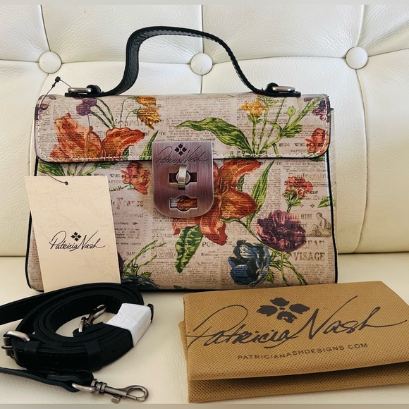 Patricia Nash Handbags - NWT PATRICIA NASH CARISBROOKE CROSSBODY SATCHEL HANDBAG LEATHER
